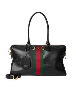 Gucci Borsetto Large Boston Shoulder Bag 15.2in/ 39cm Black Gold Hardware For Women 866734 AAGIQ 1053 - Image 9