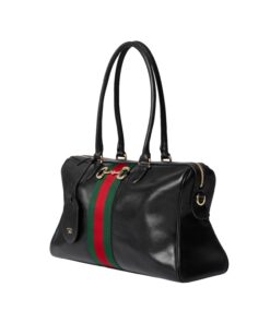 Gucci Borsetto Large Boston Shoulder Bag 15.2in/ 39cm Black Gold Hardware For Women 866734 AAGIQ 1053 - Image 6