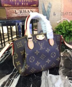 Louis Vuitton Turenne Nano Top Handle Bag 6.7in/ 17cm Brown Monogram Canvas Gold Hardware For Women M61253 - Image 3