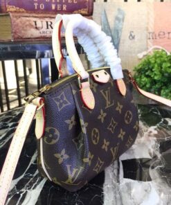 Louis Vuitton Turenne Nano Top Handle Bag 6.7in/ 17cm Brown Monogram Canvas Gold Hardware For Women M61253 - Image 4