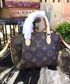 Louis Vuitton Turenne Nano Top Handle Bag 6.7in/ 17cm Brown Monogram Canvas Gold Hardware For Women M61253 - Image 5
