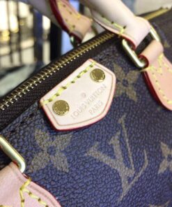 Louis Vuitton Turenne Nano Top Handle Bag 6.7in/ 17cm Brown Monogram Canvas Gold Hardware For Women M61253 - Image 8