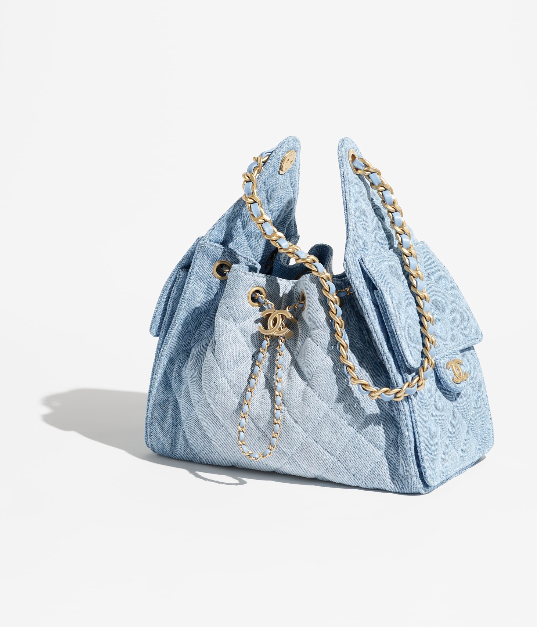 Chanel 25 Small Shoulder Bag 10.2in/ 26cm Blue Gold Hardware For Women AS5293 B20603 U0475 - Image 3