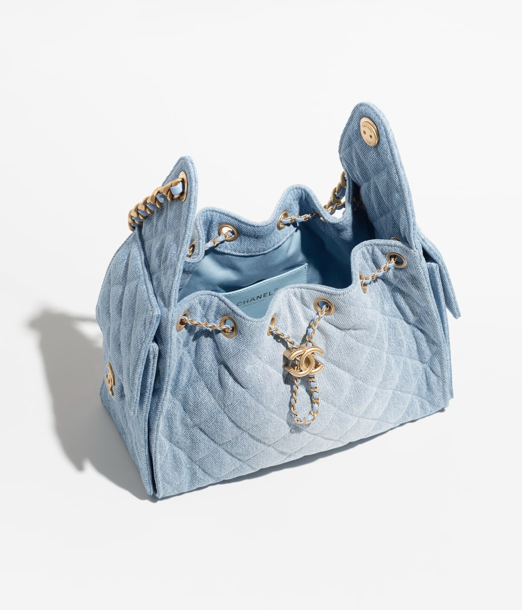 Chanel 25 Small Shoulder Bag 10.2in/ 26cm Blue Gold Hardware For Women AS5293 B20603 U0475 - Image 2