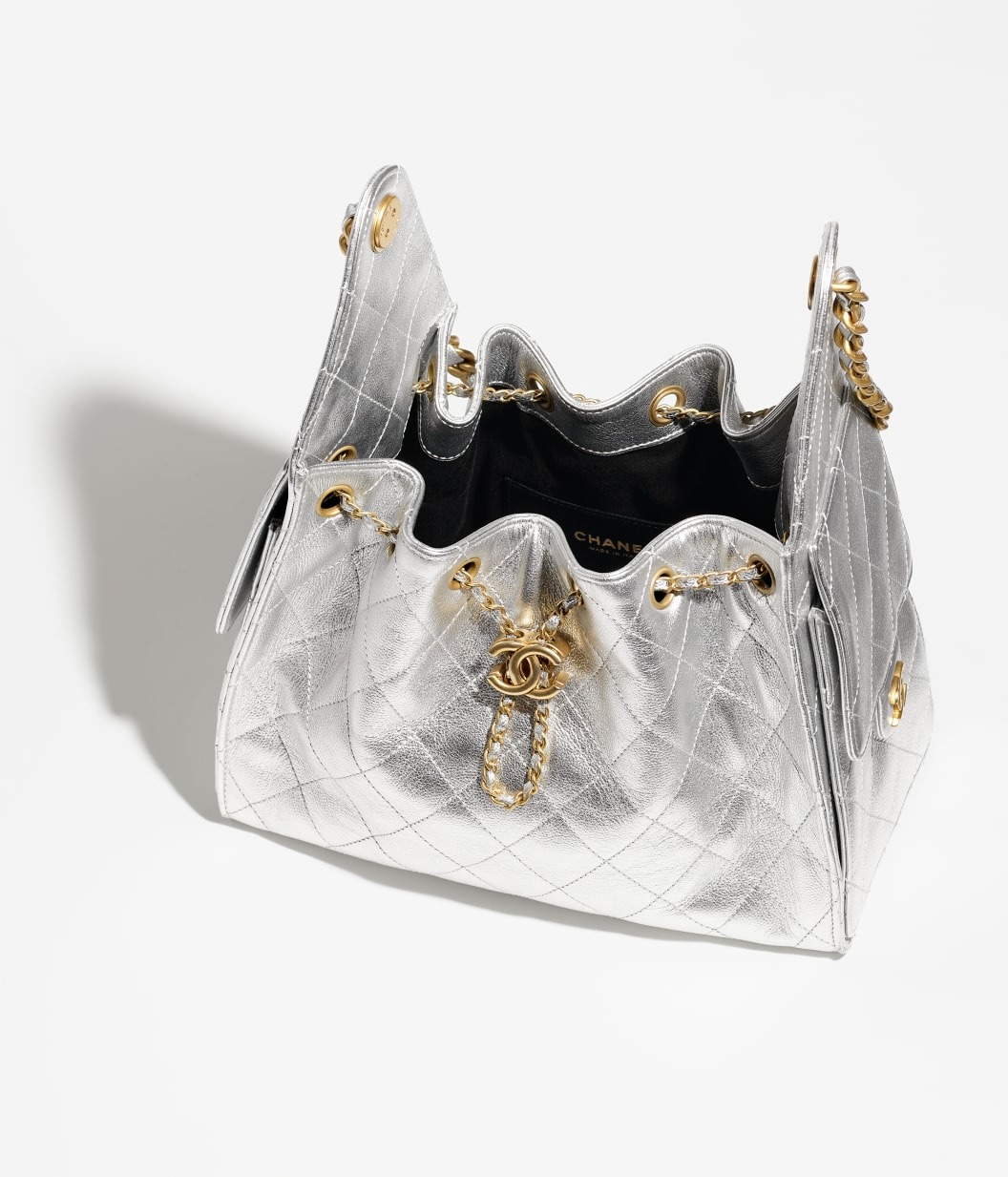 Chanel 25 Small Shoulder Bag 10.2in/ 26cm Silvery Gold Hardware For Women AS5293 B20405 NZV67 - Image 2