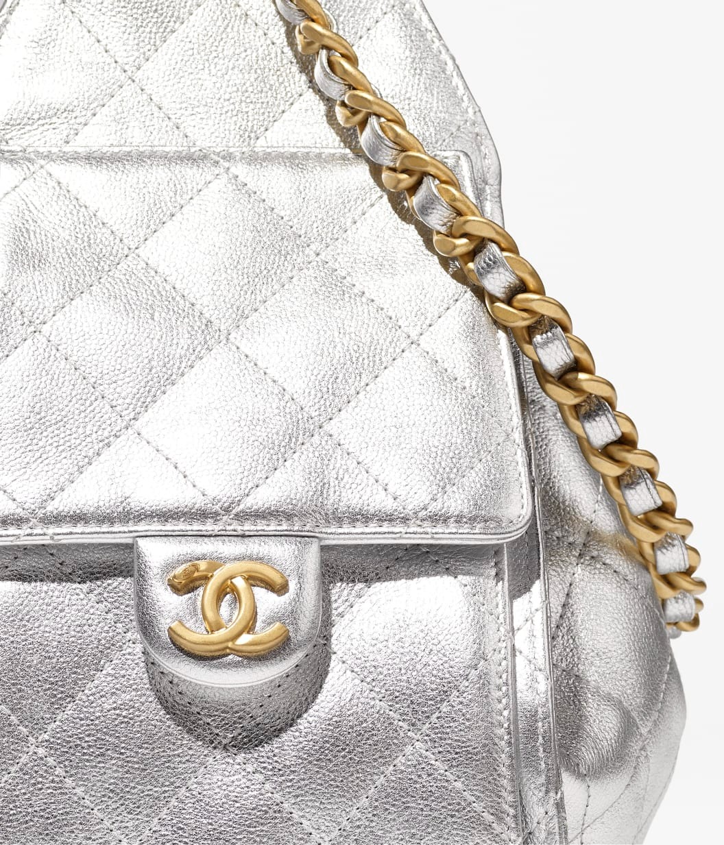 Chanel 25 Small Shoulder Bag 10.2in/ 26cm Silvery Gold Hardware For Women AS5293 B20405 NZV67 - Image 4