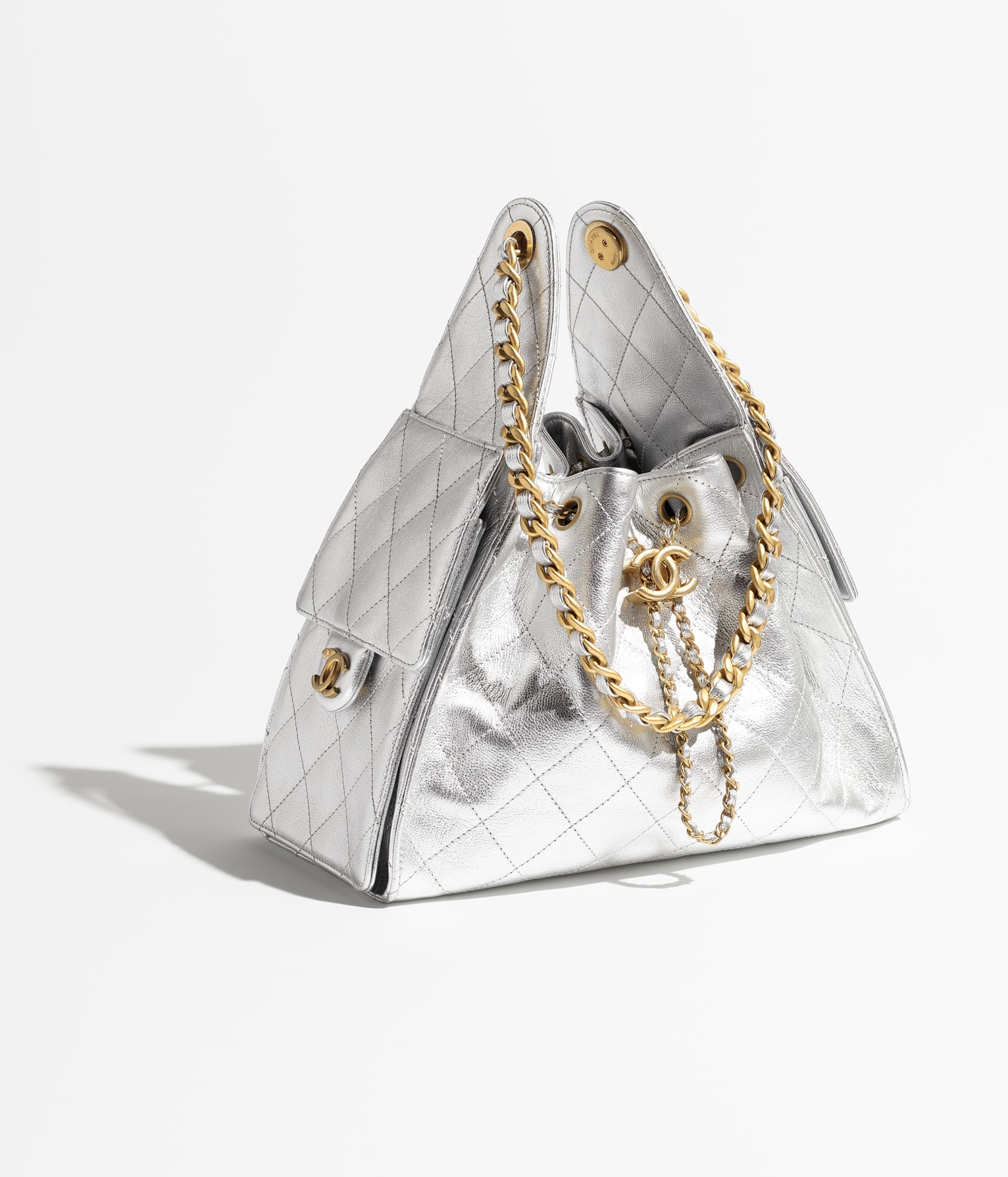 Chanel 25 Small Shoulder Bag 10.2in/ 26cm Silvery Gold Hardware For Women AS5293 B20405 NZV67 - Image 3