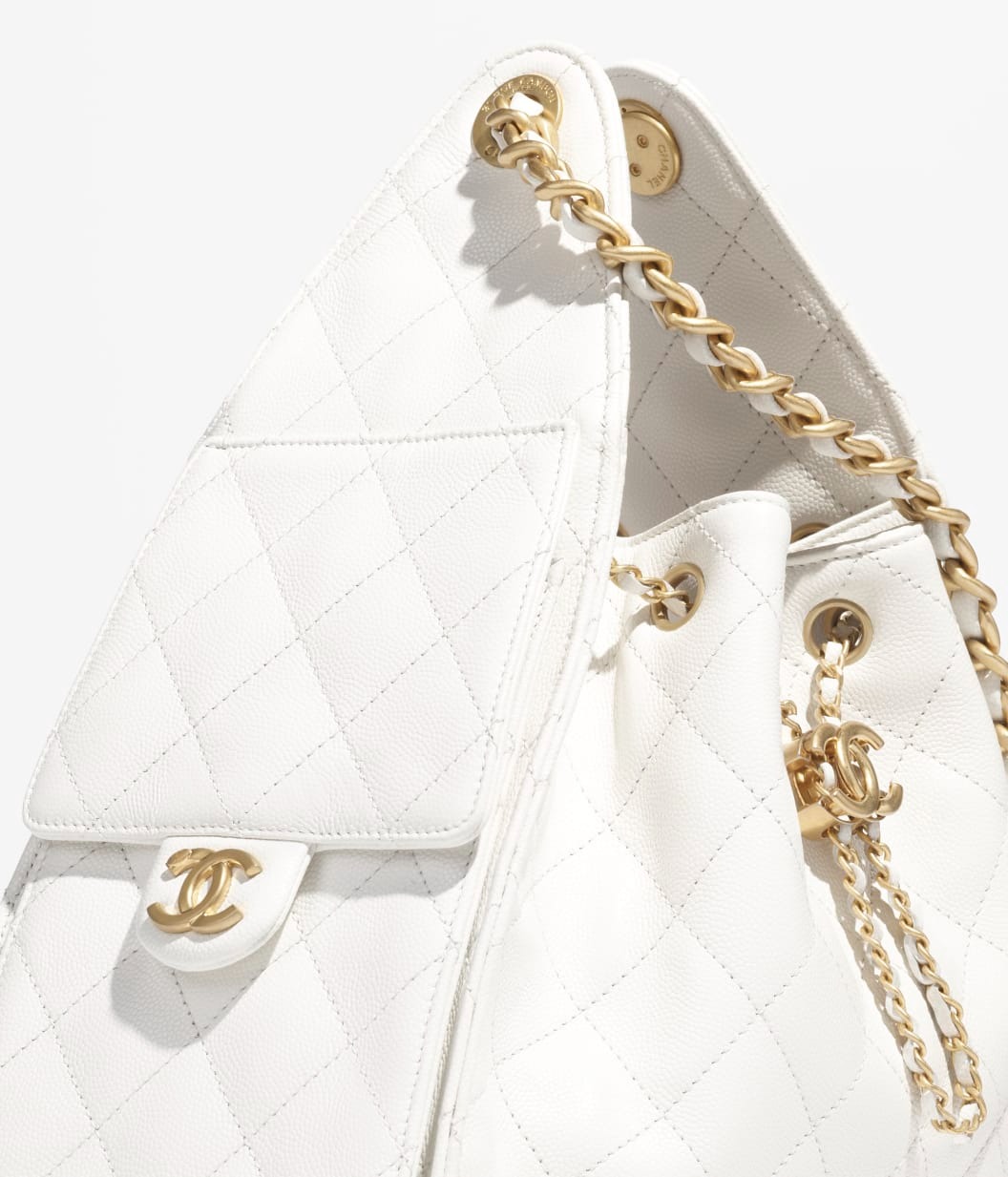 Chanel 25 Small Shoulder Bag 10.2in/ 26cm White Gold Hardware For Women AS5293 B20304 10601 - Image 4