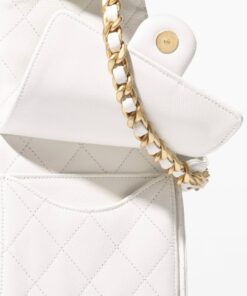 Alternative view of Chanel 25 Small Shoulder Bag 10.2in/ 26cm White Gold Hardware For Women AS5293 B20304 10601