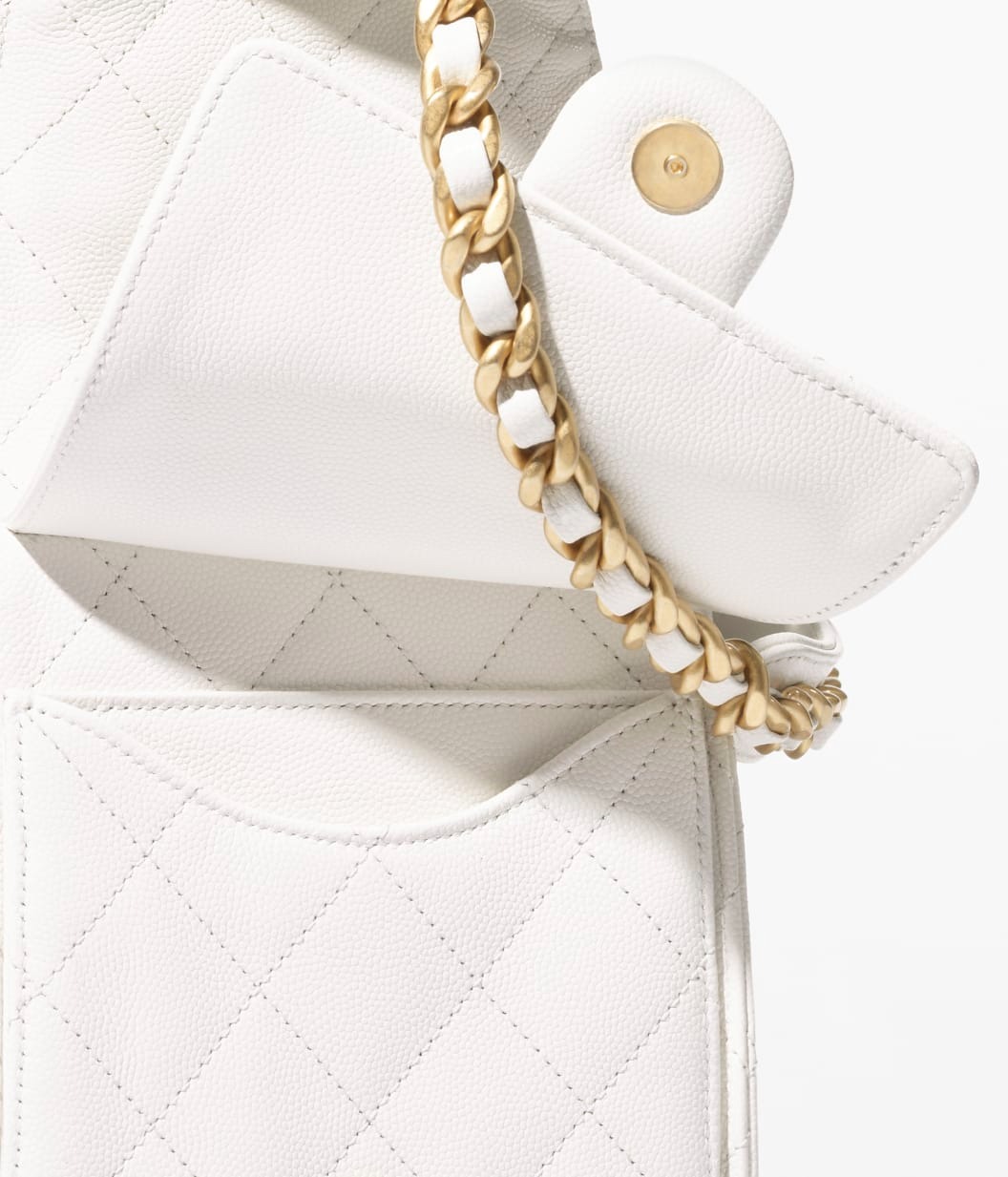 Chanel 25 Small Shoulder Bag 10.2in/ 26cm White Gold Hardware For Women AS5293 B20304 10601 - Image 2
