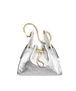 Chanel 25 Small Shoulder Bag 10.2in/ 26cm Silvery Gold Hardware For Women AS5293 B20405 NZV67