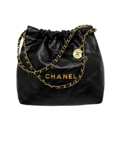 Chanel 22 Small Shoulder Bag 14.4in/ 37cm Black Gold Hardware For Women AS3260 B08037 94305