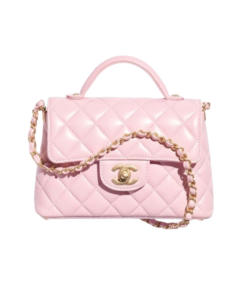 Chanel Small Flap Bag Crossbody 8.7in/ 22cm Light Pink Gold Hardware For Women AS5355-B19386-NADOE