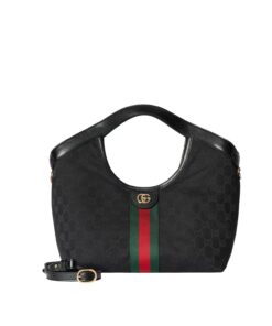Gucci Giglio Small Tote Bag 9.8in/25cm Black Gold Hardware For Women ‎‎‎860845 FAFWA 1053