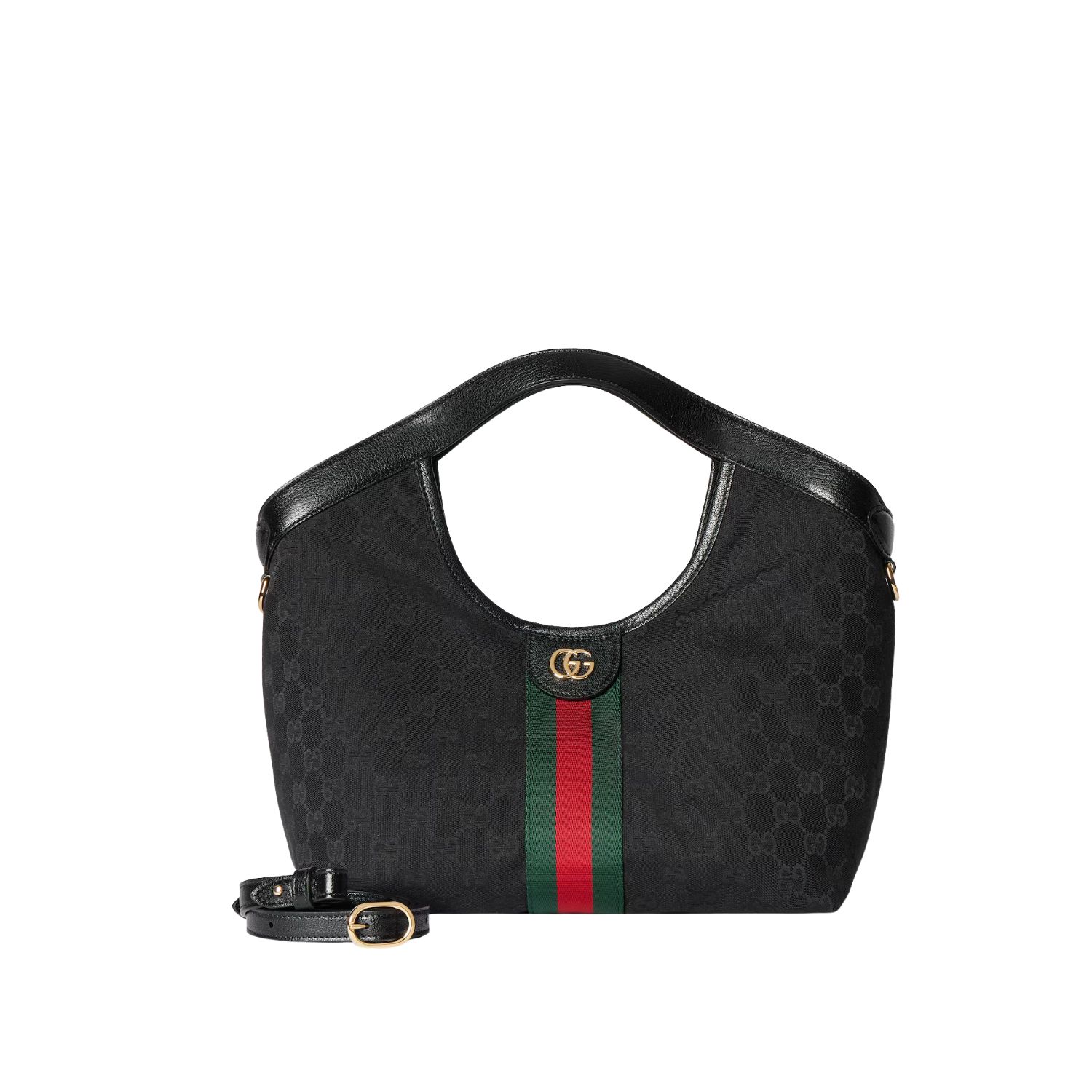 Gucci Giglio Small Tote Bag 9.8in/25cm Black Gold Hardware For Women 860845 FAFWA 1053