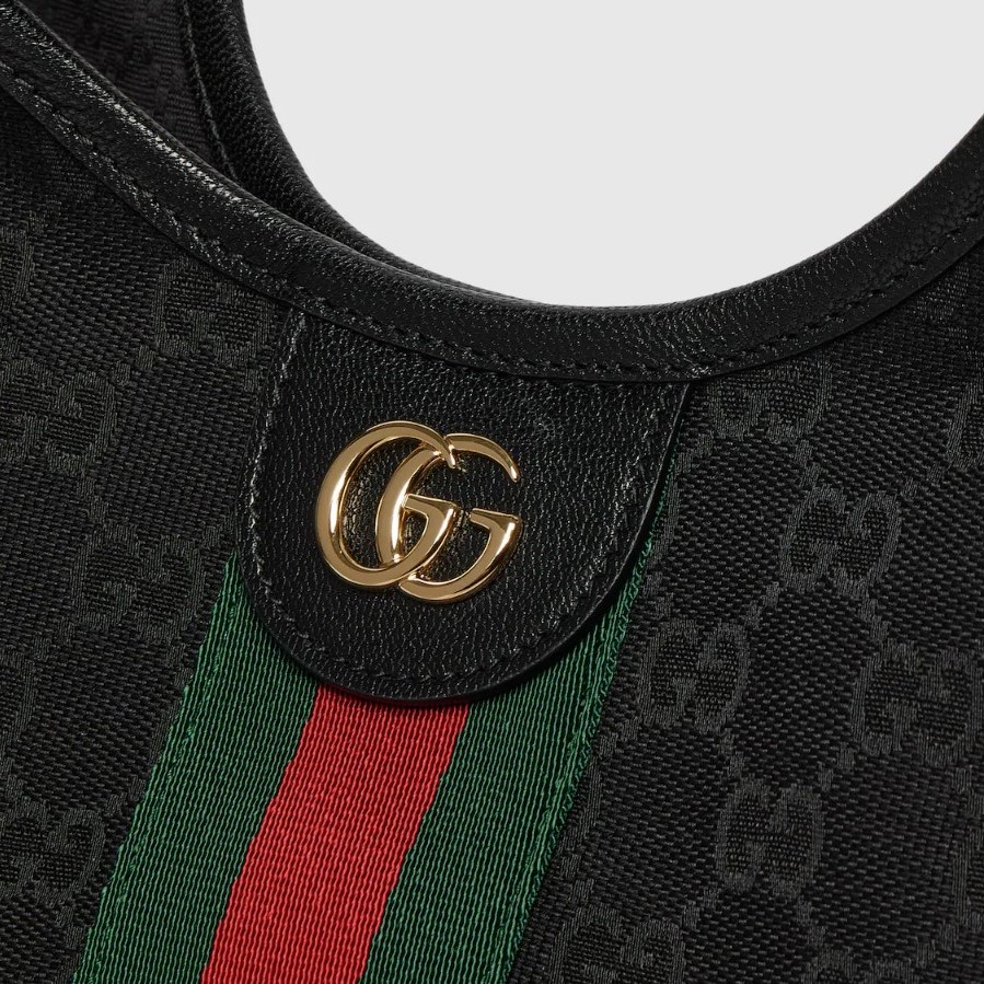 Gucci Giglio Small Tote Bag 9.8in/25cm Black Gold Hardware For Women 860845 FAFWA 1053 - Image 5