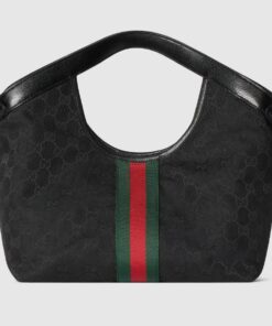 Gucci Giglio Small Tote Bag 9.8in/25cm Black Gold Hardware For Women 860845 FAFWA 1053 - Image 6