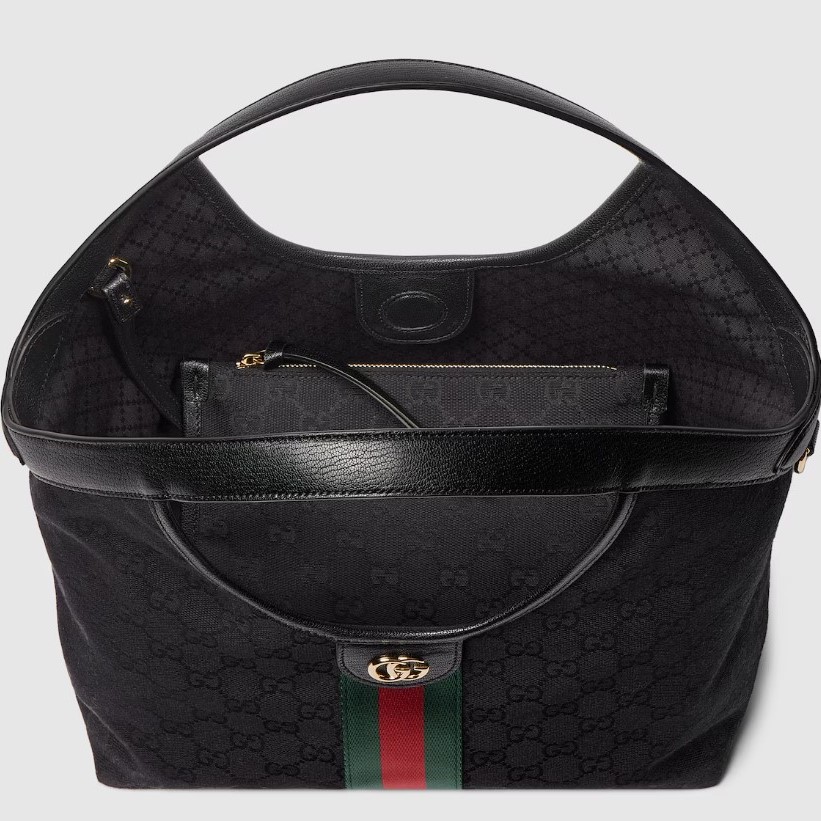 Gucci Giglio Small Tote Bag 9.8in/25cm Black Gold Hardware For Women 860845 FAFWA 1053 - Image 7