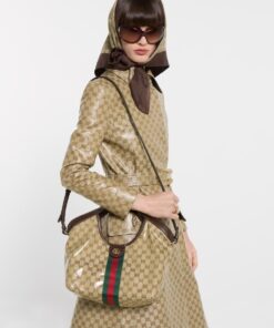 Alternative view of Gucci Giglio Small Tote Bag 9.8in/25cm Sand And Brown For Women ‎‎860845 FAF1L 9653