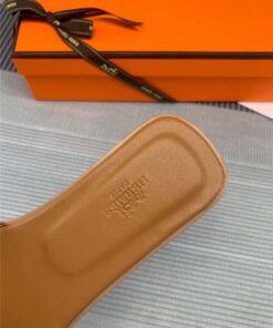 Alternative view of Hermes Oran Sandal Dark Brown For Women