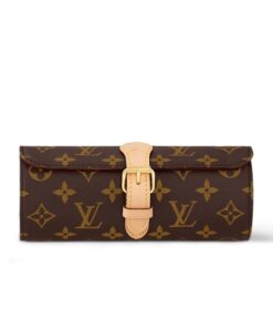 Louis Vuitton 3 Watch Case Bag Brown For Men 7.9in/20cm M47530