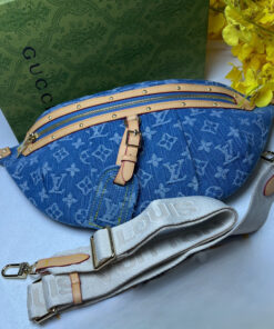 Louis Vuitton High Rise Blue Denim Bag For Women 15in/38cm M46837 - Image 6