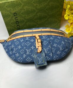 Louis Vuitton High Rise Blue Denim Bag For Women 15in/38cm M46837 - Image 3