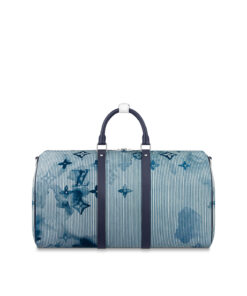 Alternative view of Louis Vuitton Keepall Bandouliere 50 Travel Bag 19.7in/ 50cm Blue For Men Silver Hardware M57946