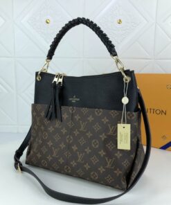 Louis Vuitton Maida Hobo Bag 12.6in/ 32cm Brown/ Black Monogram Gold Hardware For Women - Image 4