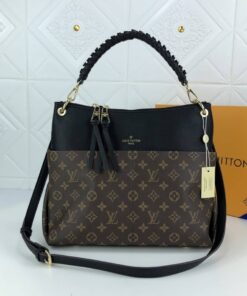 Louis Vuitton Maida Hobo Bag 12.6in/ 32cm Brown/ Black Monogram Gold Hardware For Women - Image 3