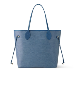 Louis Vuitton Neverfull MM Tote Bag 12.2in/ 31cm Blue Gold Hardware For Women M14856