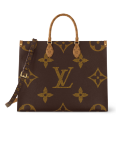Louis Vuitton OnTheGo Voyage Tote Bag 16.9in/ 43cm Brown Monogram Reverse Gold Hardware For Women M46823