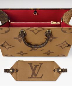 Louis Vuitton OnTheGo Voyage Tote Bag 16.9in/ 43cm Brown Monogram Reverse Gold Hardware For Women M46823 - Image 5
