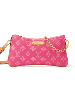 Louis Vuitton Pochette Liv Shoulder Bag 9.6in/ 24.5cm Origine Rose Ruban Monogram Origine Canvas Gold Hardware For Wome M27719