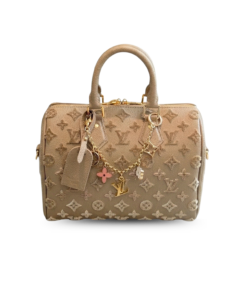 Louis Vuitton Speedy Bandouliere 25 Top Handle Bag 9.8in/ 25cm Light Brown Gold Hardware For Women