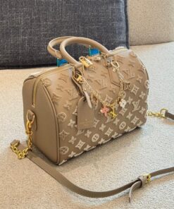 Louis Vuitton Speedy Bandouliere 25 Top Handle Bag 9.8in/ 25cm Light Brown Gold Hardware For Women - Image 6