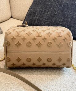 Louis Vuitton Speedy Bandouliere 25 Top Handle Bag 9.8in/ 25cm Light Brown Gold Hardware For Women - Image 9