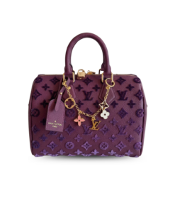 Louis Vuitton Speedy Bandouliere 25 Top Handle Bag 9.8in/ 25cm Purple Gold Hardware For Women