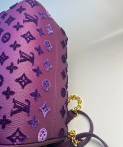 Louis Vuitton Speedy Bandouliere 25 Top Handle Bag 9.8in/ 25cm Purple Gold Hardware For Women - Image 6