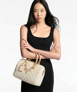 Alternative view of Louis Vuitton Speedy Bandouliere 25 Top Handle Bag 9.8in/ 25cm Cream Gold Hardware For Women