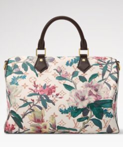 Louis Vuitton Speedy Soft 30 Top Handle Bag 11.8in/ 30cm Monogram Dune Gold Hardware For Women M29066 - Image 4