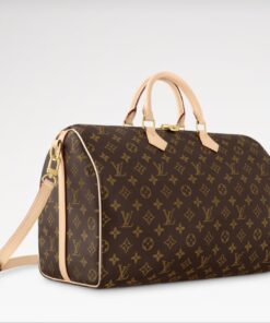 Louis Vuitton Speedy Bandouliere 40 Top Handle Bag 15.7in/ 40cm Brown Monogram Gold Hardware For Women M46982 - Image 4
