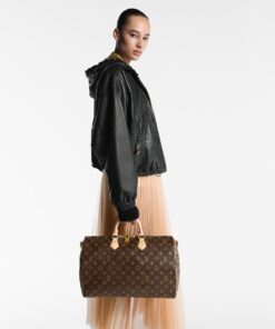Alternative view of Louis Vuitton Speedy Bandouliere 40 Top Handle Bag 15.7in/ 40cm Brown Monogram Gold Hardware For Women M46982