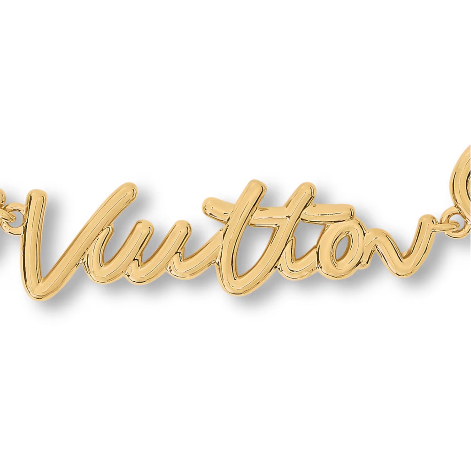 Louis Vuitton LV Script Chain Bag Charm Gold Hardware For Women M03473 - Image 3
