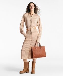 Alternative view of Louis Vuitton Onthego MM Tote Bag 13.8in/ 35cm Cognac Monogram Empreinte Gold Hardware For Women M12775