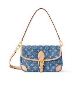 Louis Vuitton Diane Handbag Denim Blue For Women 9.4in/24cm M13070
