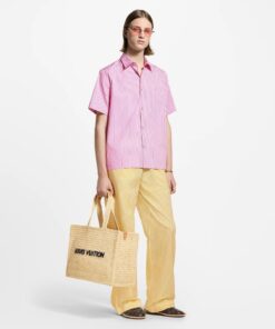 Alternative view of Louis Vuitton Summer Shopper MM Tote Bag Natural Beige Raffia Gold Hardware 17.3in/ 44cm M14458