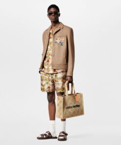 Alternative view of Louis Vuitton Summer Shopper MM Tote Bag 17.3in/ 44cm Natural Beige Raffia Gold Hardware M25008