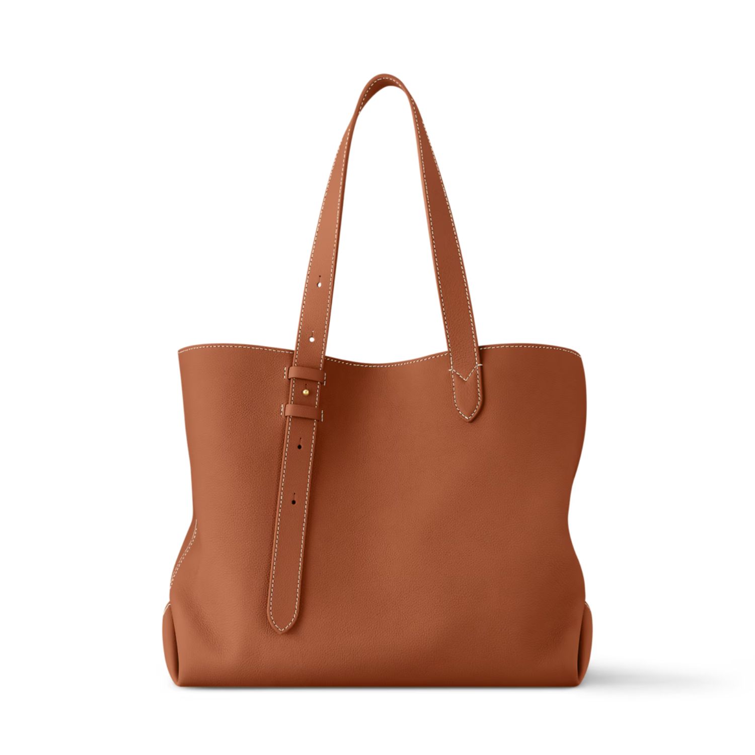 Louis Vuitton Low Key Cabas MM Shoulder Bag 18.5in/47cm Cognac Brown Gold Hardware For Women M25342 - Image 5