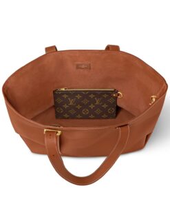 Louis Vuitton Low Key Cabas MM Shoulder Bag 18.5in/47cm Cognac Brown Gold Hardware For Women M25342 - Image 6